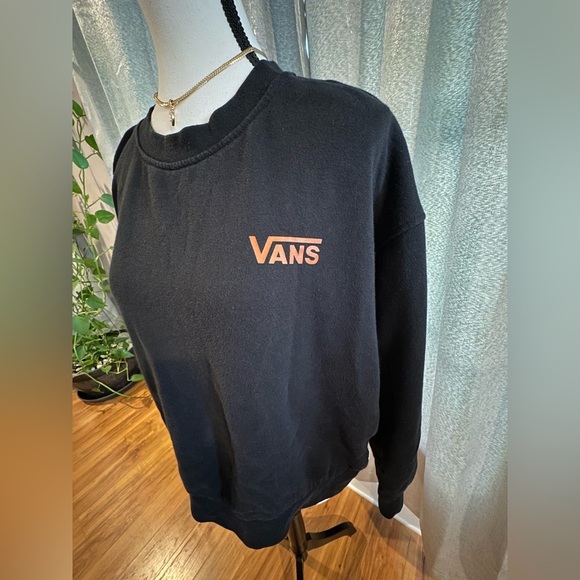 Large Vans Black Crewneck with Orange  Logo - Picture 3 of 8